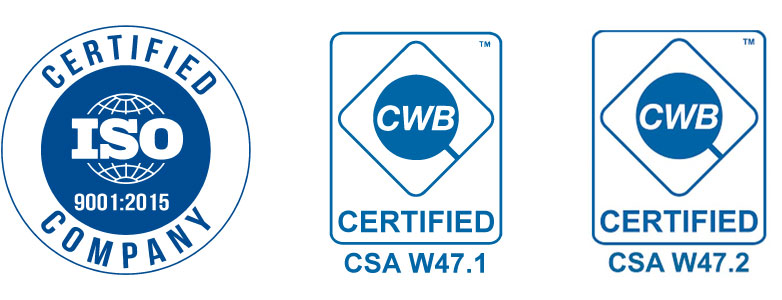ISO & CWB Certification Logos